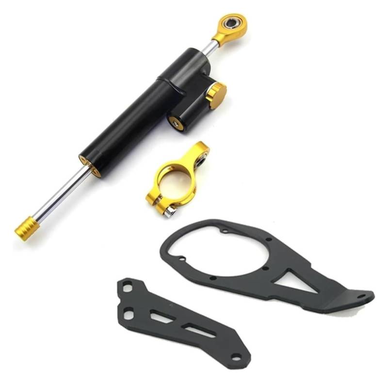 Einstellbarer Lenkungsdämpfer Für Y&amaha Für MT-09 Für MT09 2021 2022 2023 Motorradstabilisator-Lenkungsdämpfer-Montagehalterungs-Unterstützungssatz(1557) von JSRVQKMS