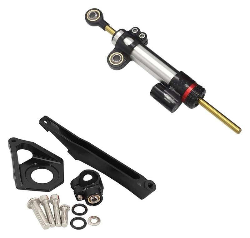 Einstellbarer Lenkungsdämpfer Für Y&amaha Für YZF R6 YZF-R6 YZF600 2003-2005 Motorrad-Lenkstabilisator-Dämpfermontage Lenkungsstoßdämpfer-Halterungssatz(1623) von JSRVQKMS
