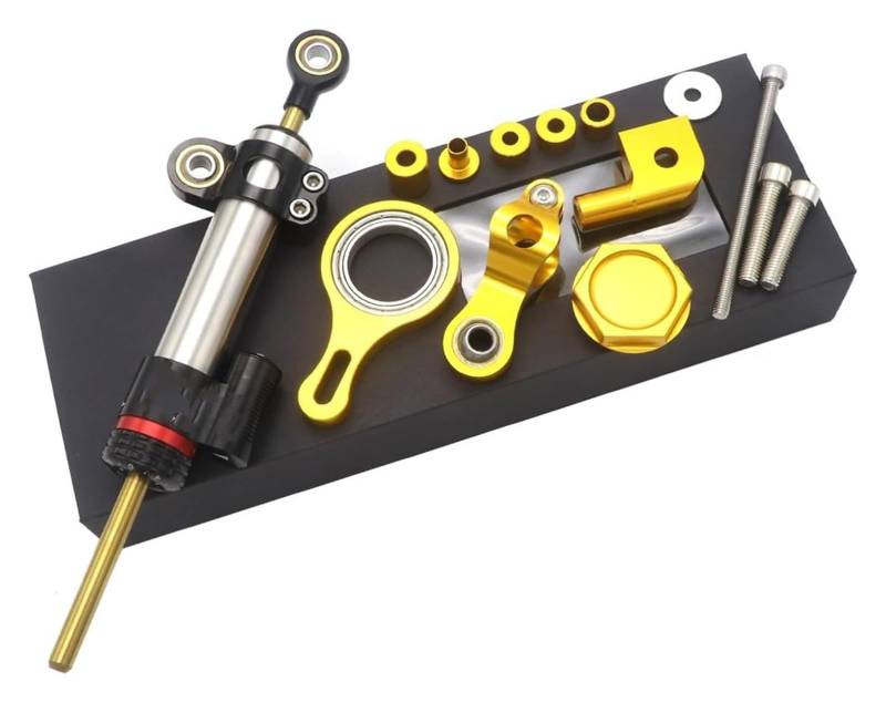 Einstellbarer Lenkungsdämpfer Für YZF R1 2002-2016 Für YZF R6 2006-2020 Motorräder Einstellbare Lenkung Stabilisieren Dämpfer Halterung Montieren(73) von JSRVQKMS