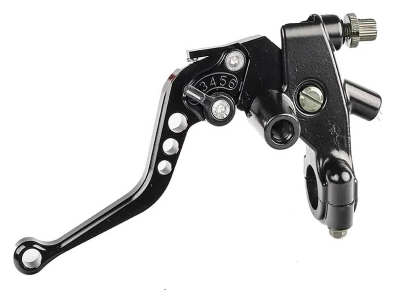 Motorrad Bremse Kupplungshebel Für Ya&maha Universal Motorrad 7/8" 22mm CNC Bremse Kupplung Pumpenstange Hydraulischer Hauptzylinder 12,7mm Pist(Black Left) von JSRVQKMS