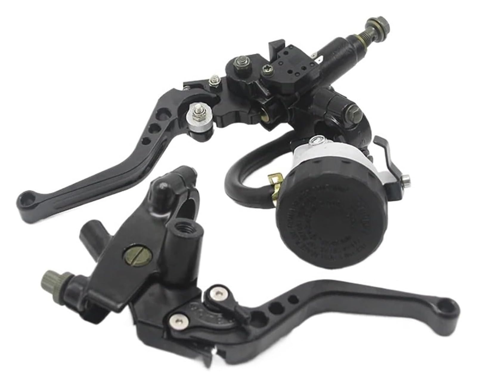 Motorrad Bremse Kupplungshebel Für Ya&maha Universal Motorrad Brems Kupplungs Pumpenhebel Hydraulischer Hauptzylinder 7/8" Kolben(Black) von JSRVQKMS