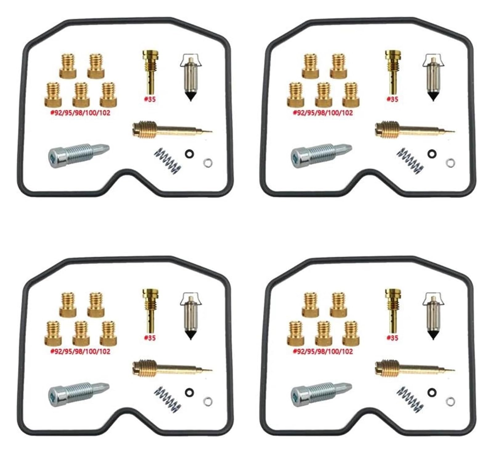 Vergaser Reparatursatz Für K&awasaki Für Zephyr 1100 ZR1100 1992-1996 Motorradvergaser-Reparaturkolbenmembran Und Schwimmersatz(X2) von JSRVQKMS