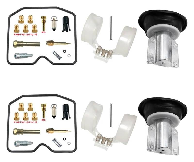 Vergaser Reparatursatz Für K&awasaki KLE 500 KLE500-A 1991-2003 Motorradvergaser Carb Reparatur Plunger Membran Float Teile Ersatz(Color 8) von JSRVQKMS