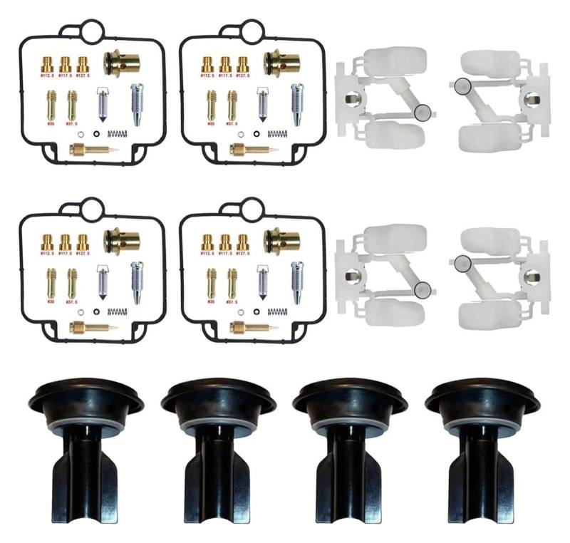 Vergaser Reparatursatz Für Suzuki 1988-1990 GSX-R 750 J/K/L 1991-1995 GSX-R750M GSX-R750W/WS Motorrad Reparatur Kolben Membran Float Rebuild Kits von JSRVQKMS