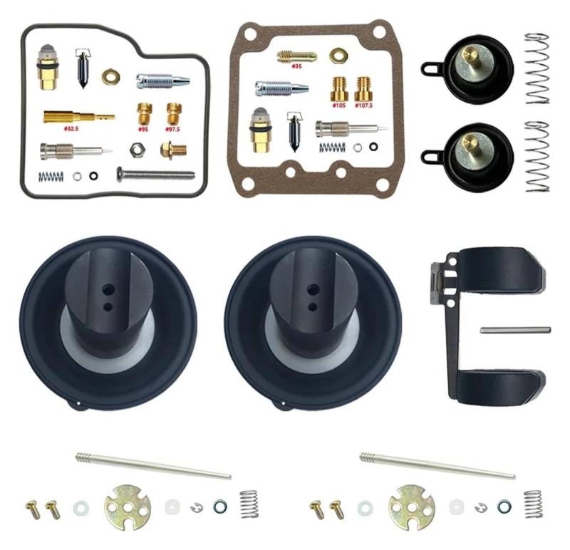 Vergaser Reparatursatz Für Suzuki Für Intruder 400 VS400 Für VORNE Und HINTEN Motorrad Vergaser Reparatur Membran Schwimmer Teile Rebuild Kits von JSRVQKMS