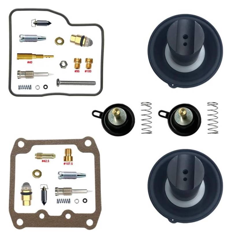 Vergaser Reparatursatz Für Suzuki Für Intruder VS800 VS800GL 1992-09 Motorrad Vergaser Reparatur Kolben Membran Teile Ersatz(Color 1) von JSRVQKMS