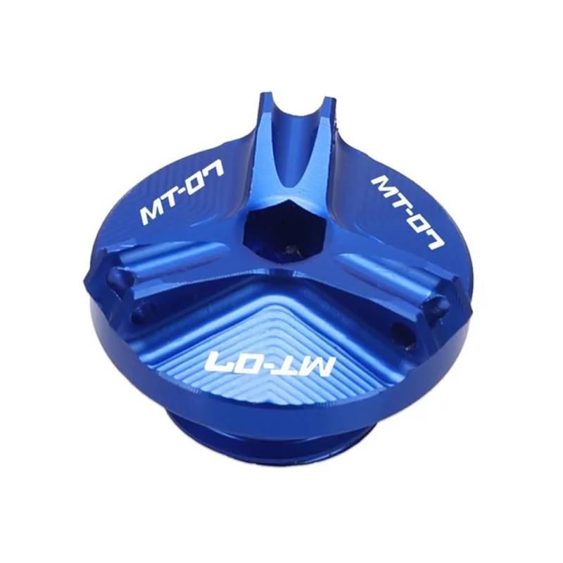 Öleinfülldeckel Motor Für Ya&maha MT-07 MT07 MT 07 2014-2019 Motorrad Aluminium Zubehör Motoröl Tasse Abdeckung Öl Füllstoff Ablasswanne Mutter Kappe von JSTVCUI