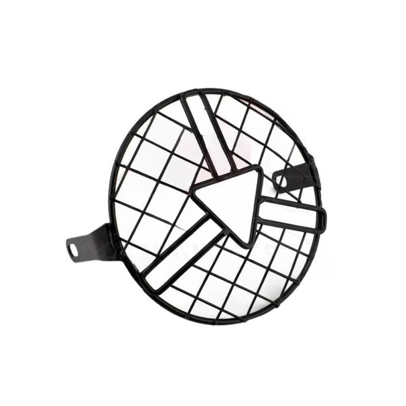 Universal 6,5 Motorrad Front Scheinwerfer Lampenschirm Mesh Grill Abdeckung Kappe Protector Schutz Platz Für CB400SS EN GN CG 125 250 Scheinwerfer Grill von JSTVCUI
