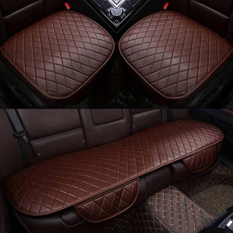 JSYDMA Autositzbezug,kompatibel mit Renault Clio 2 3 4 5 mk3 mk4 Megane 2 3 4 CC, 2 Vordersitzbezüge und 1 Rücksitzbezug,3-Brown von JSYDMA