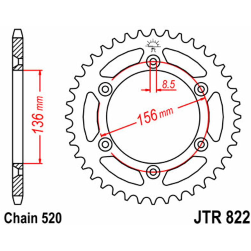 Jt sprockets standard stahlritzel hinten 822 - 520 für husqvarna, sherco, beta jtr822.43 Jt sprockets standard stahlritzel hinten 822 - 520 für husqvarna, sherco, beta jtr822.43 von JT SPROCKETS