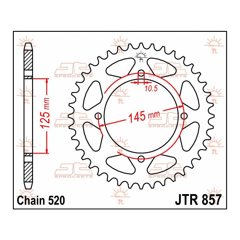 JT Kettenrad 47T 520 JTR857.47 von JT Sprockets