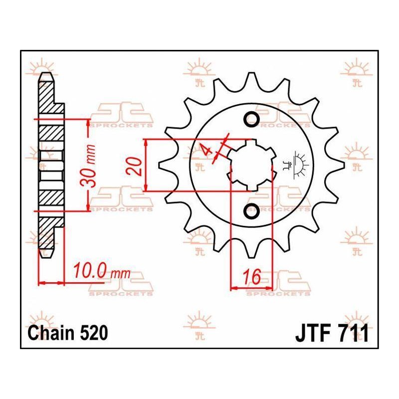 JT Ritzel 12T 520 JTF711.12 von JT Sprockets