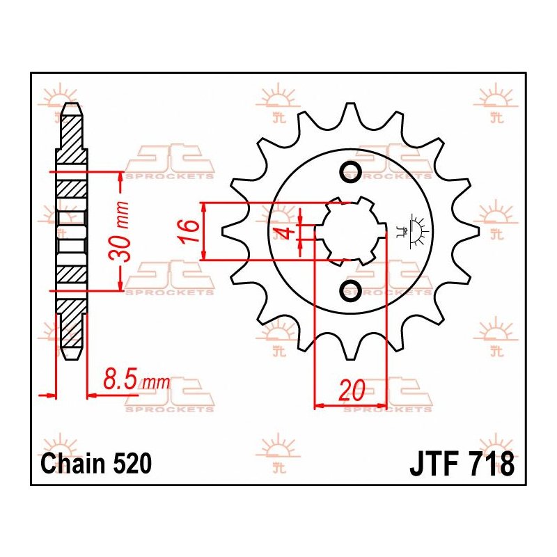 JT Ritzel 12T 520 JTF718.12 von JT Sprockets