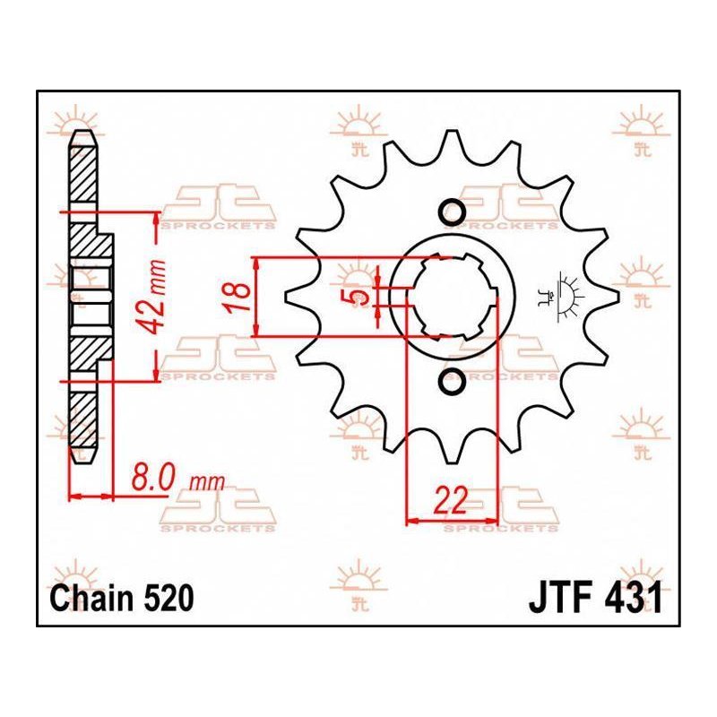 JT Ritzel 13T 520 JTF431.13 von JT Sprockets