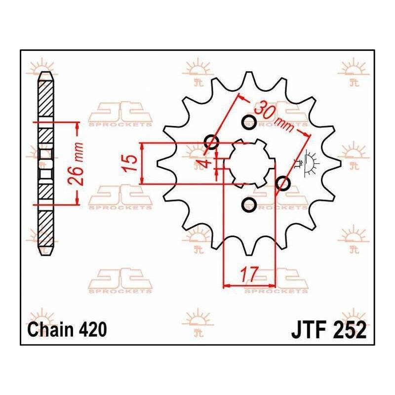 JT Ritzel 14T 420 JTF252.14 von JT Sprockets