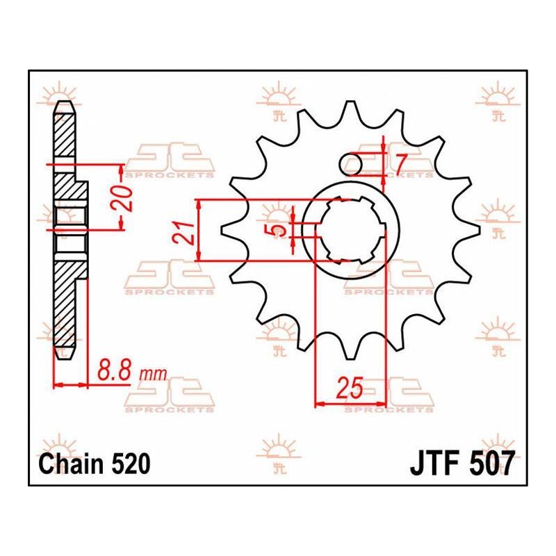 JT Ritzel 14T 520 JTF507.14 von JT Sprockets