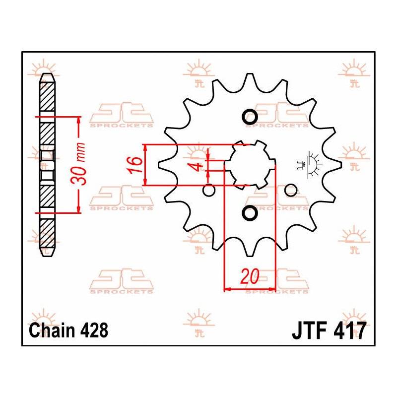 JT Ritzel 15T 428 JTF417.15 von JT Sprockets