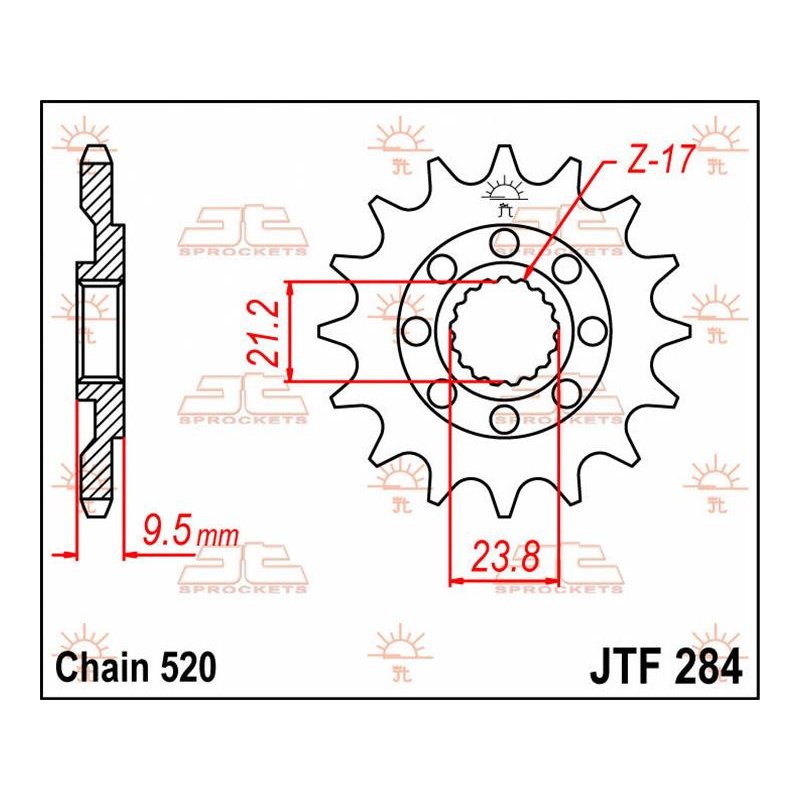 JT Ritzel 15T 520 JTF284.15 von JT Sprockets