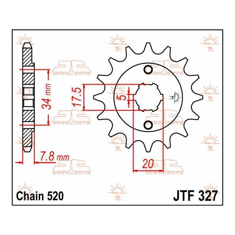 JT Ritzel 15T 520 JTF327.15 von JT Sprockets