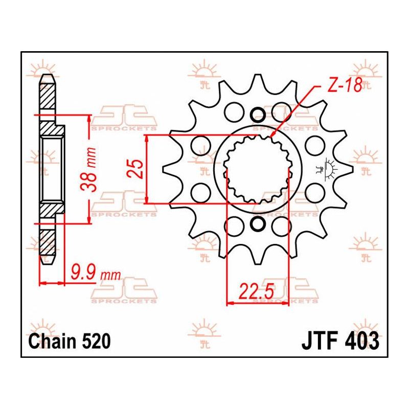 JT Ritzel 15T 520 JTF403.15 von JT Sprockets