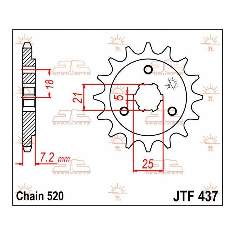 JT Ritzel 15T 520 JTF437.15 von JT Sprockets