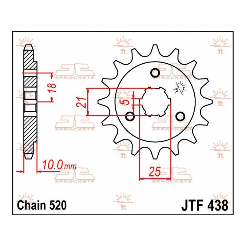 JT Ritzel 15T 520 JTF438.15 von JT Sprockets