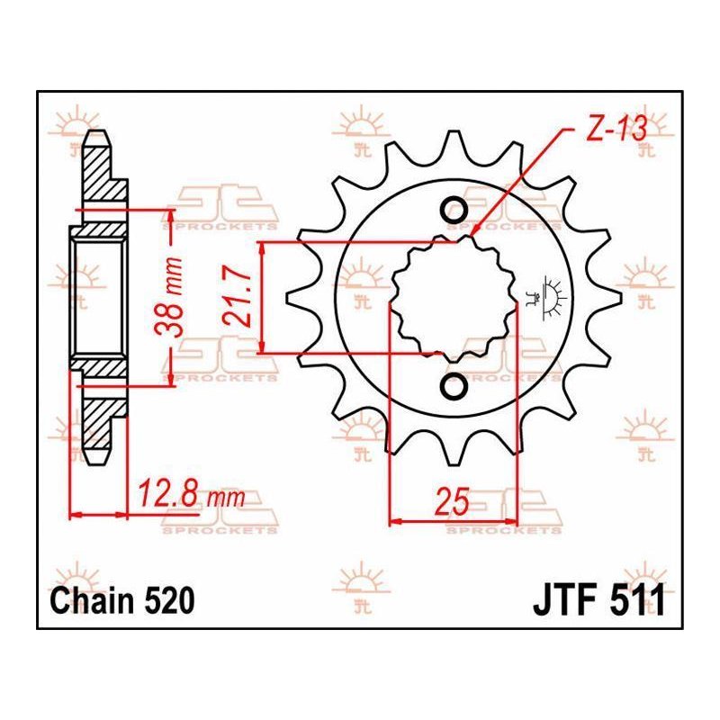 JT Ritzel 15T 520 JTF511.15 von JT Sprockets