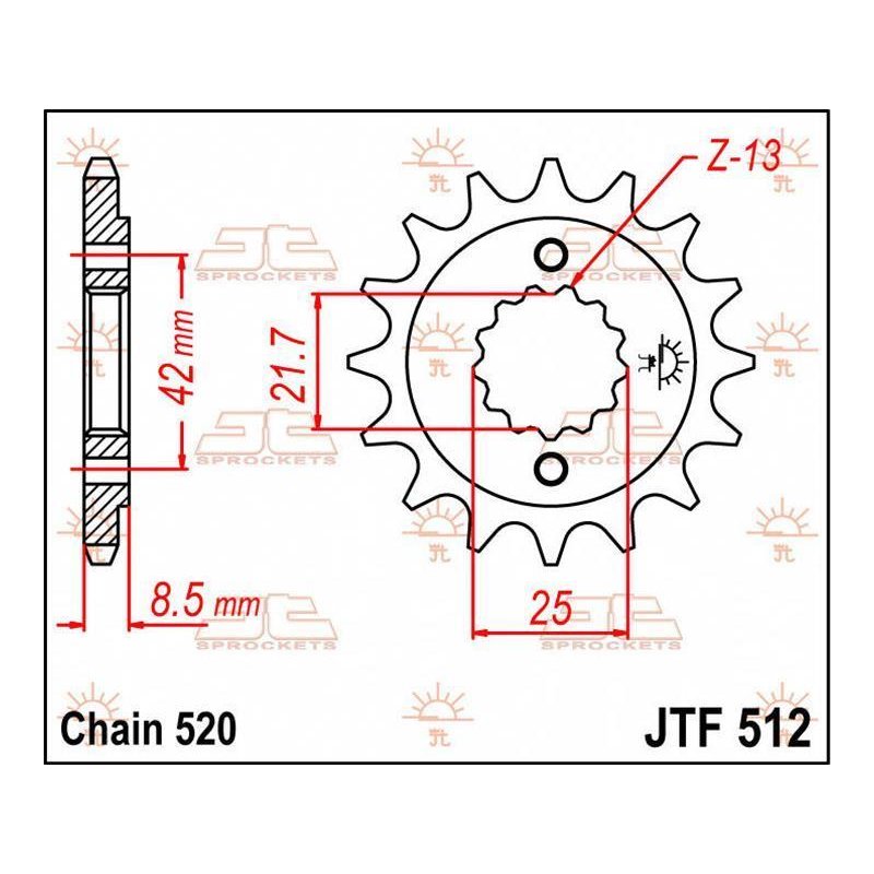 JT Ritzel 15T 520 JTF512.15 von JT Sprockets