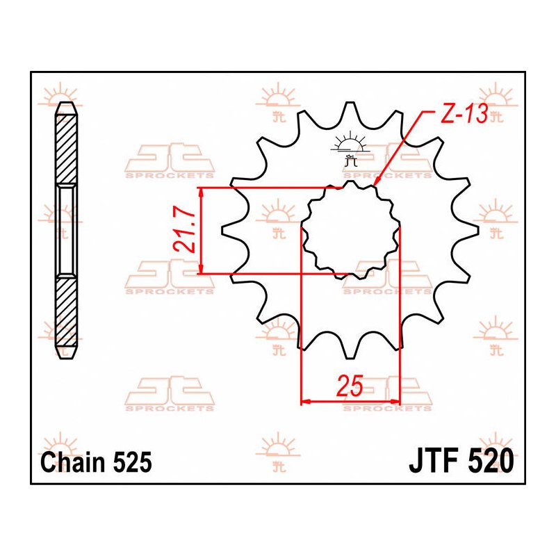 JT Ritzel 15T 525 JTF520.15 von JT Sprockets