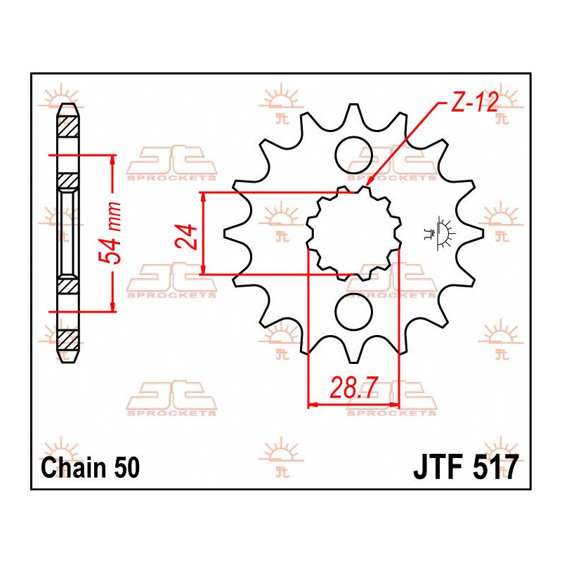 JT Ritzel 16T 530 JTF517.16 von JT Sprockets