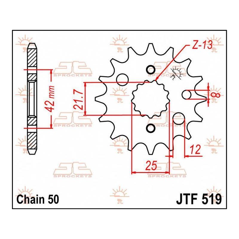 JT Ritzel 17T 530 JTF519.17 von JT Sprockets
