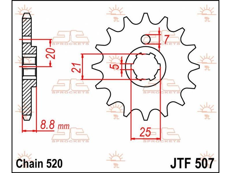 JT SPROCKETS Sprocket Front 13T 520 von JT Sprockets