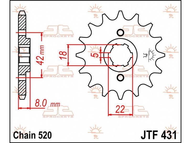 JT SPROCKETS Sprocket Front 13T 520 von JT Sprockets