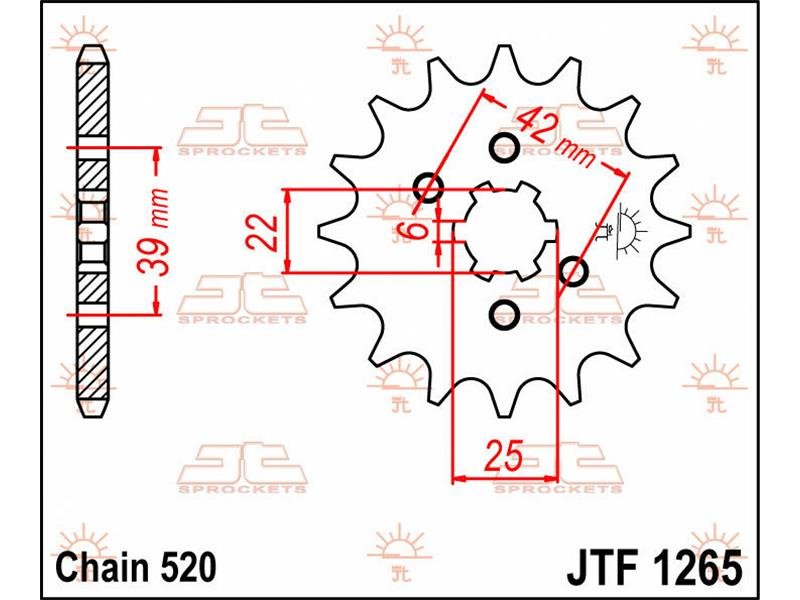 JT SPROCKETS Sprocket Front 14T 520 von JT Sprockets