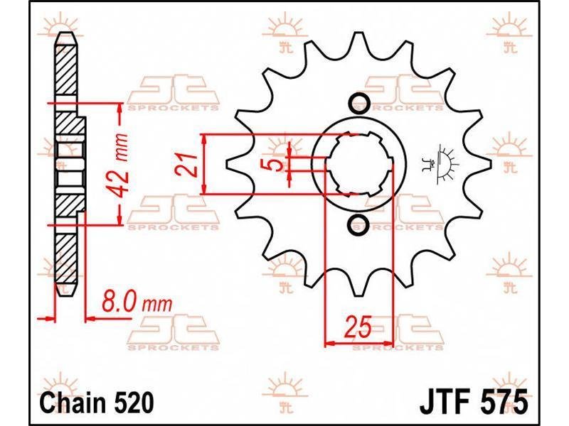 JT SPROCKETS Sprocket Front 14T 520 von JT Sprockets