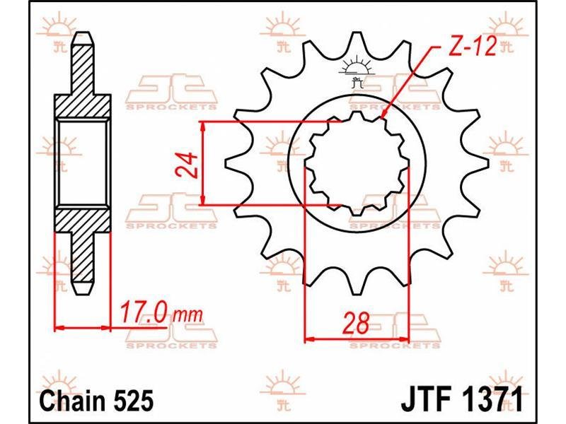 JT SPROCKETS Sprocket Front 14T 525 von JT Sprockets