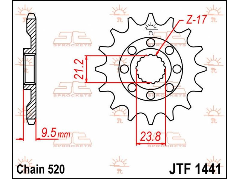 JT SPROCKETS Sprocket Front 15T 520 von JT Sprockets