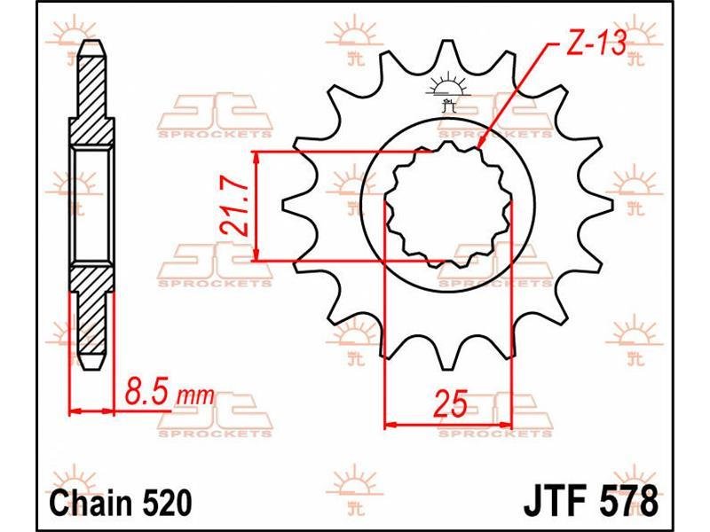 JT SPROCKETS Sprocket Front 15T 520 von JT Sprockets