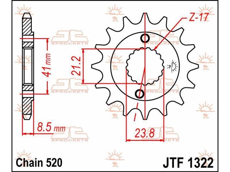 JT SPROCKETS Sprocket Front 15T 520 von JT Sprockets