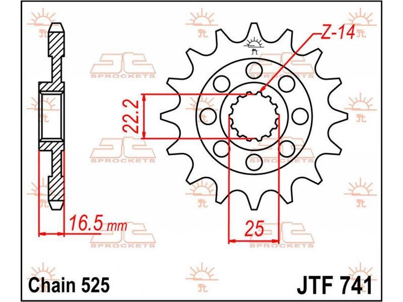 JT SPROCKETS Sprocket Front 15T 525 von JT Sprockets