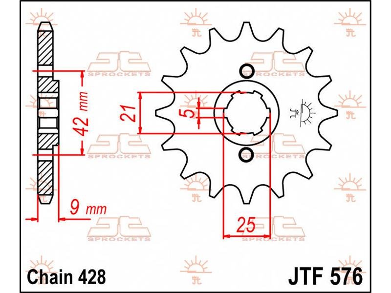 JT SPROCKETS Sprocket Front 19T 428 von JT Sprockets