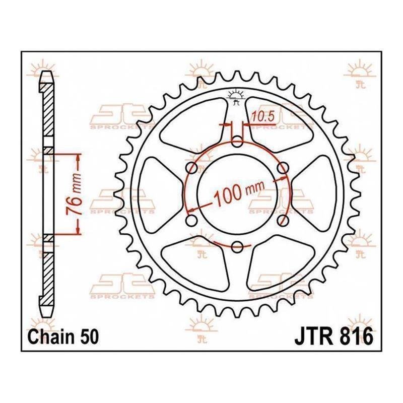 JT SPROCKETS Sprocket Rear 50T 530 von JT Sprockets