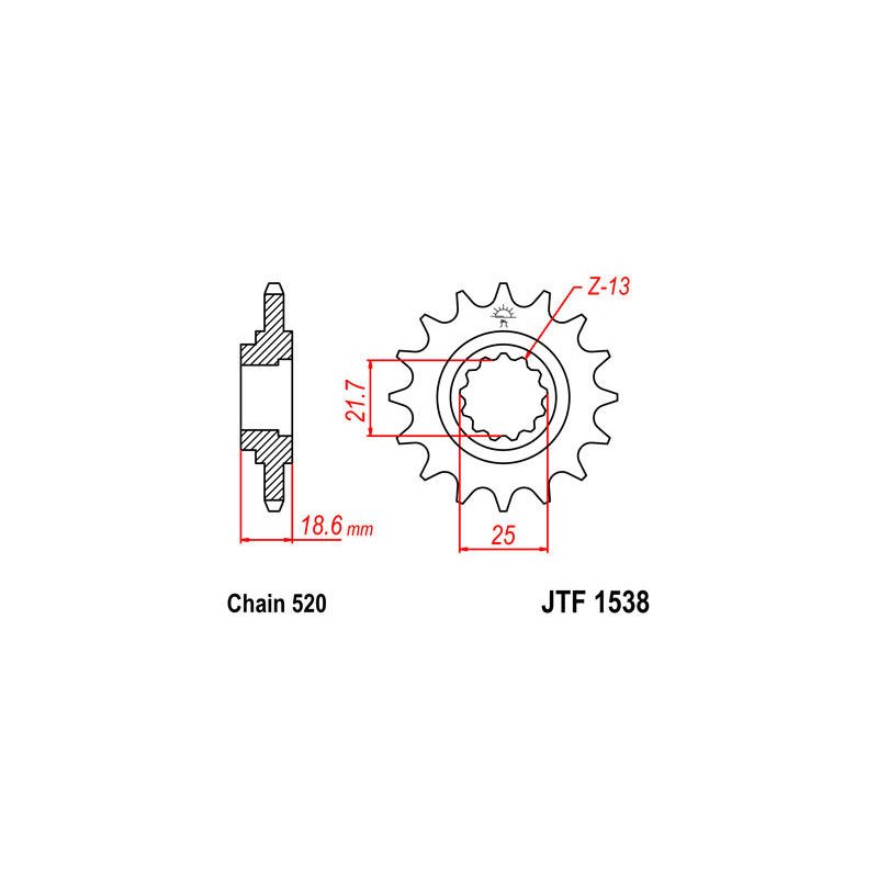 Jt Front Sprocket 520 13T von JT Sprockets