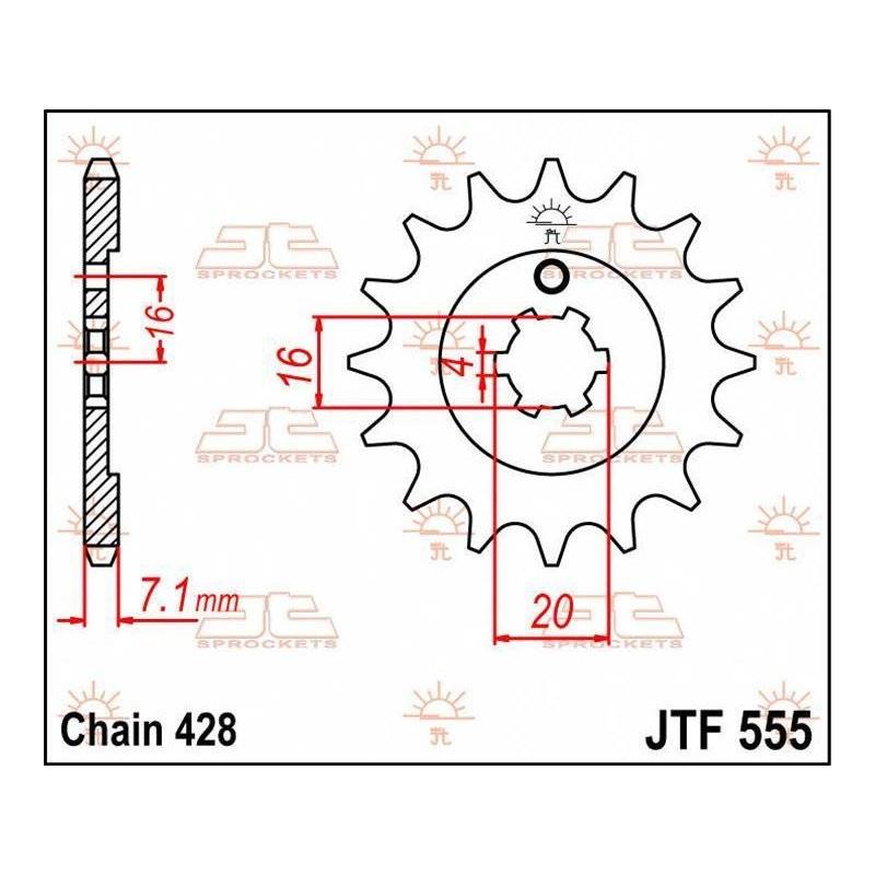 Jt Sprocket C/S 15T Jtf555.15 von JT Sprockets