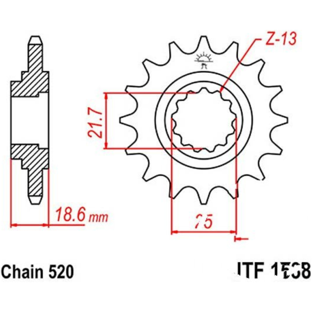 Jt jtf1538.15 zahnrad ritzel 15z teilung 520 f153815 Jt jtf1538.15 zahnrad ritzel 15z teilung 520 f153815 von JT