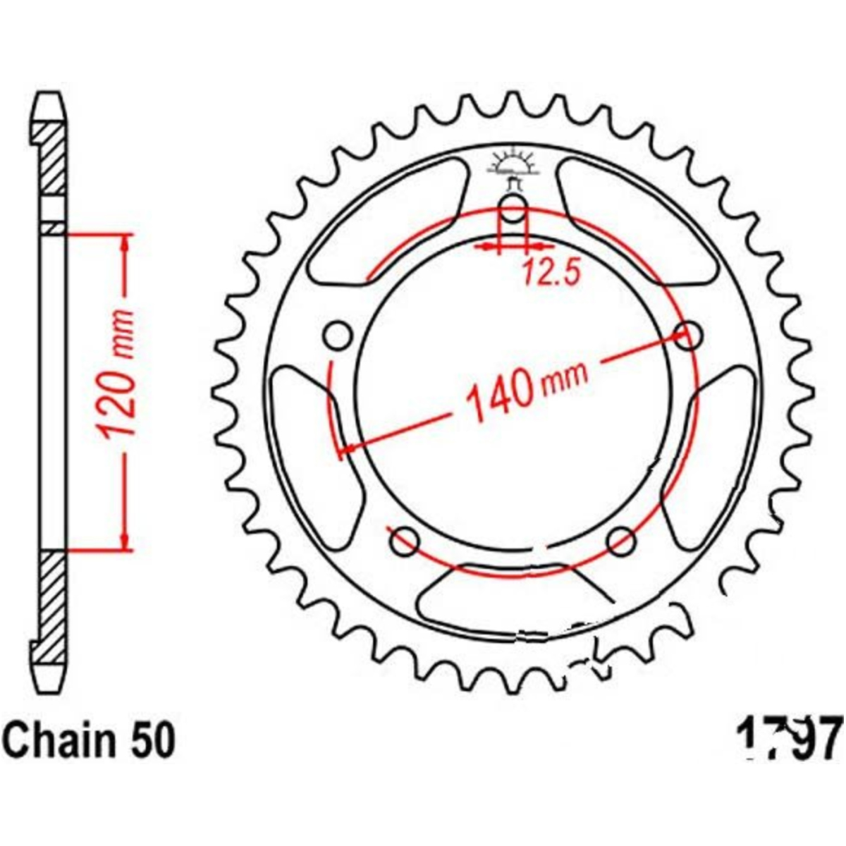 Jt jtr1797.41 kettenblatt kettenrad 41z teilung 530 r179741 von JT