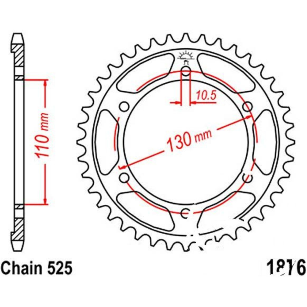 Jt jtr1876.44 kettenblatt kettenrad 44z teilung 525 r187644 Jt jtr1876.44 kettenblatt kettenrad 44z teilung 525 r187644 von JT