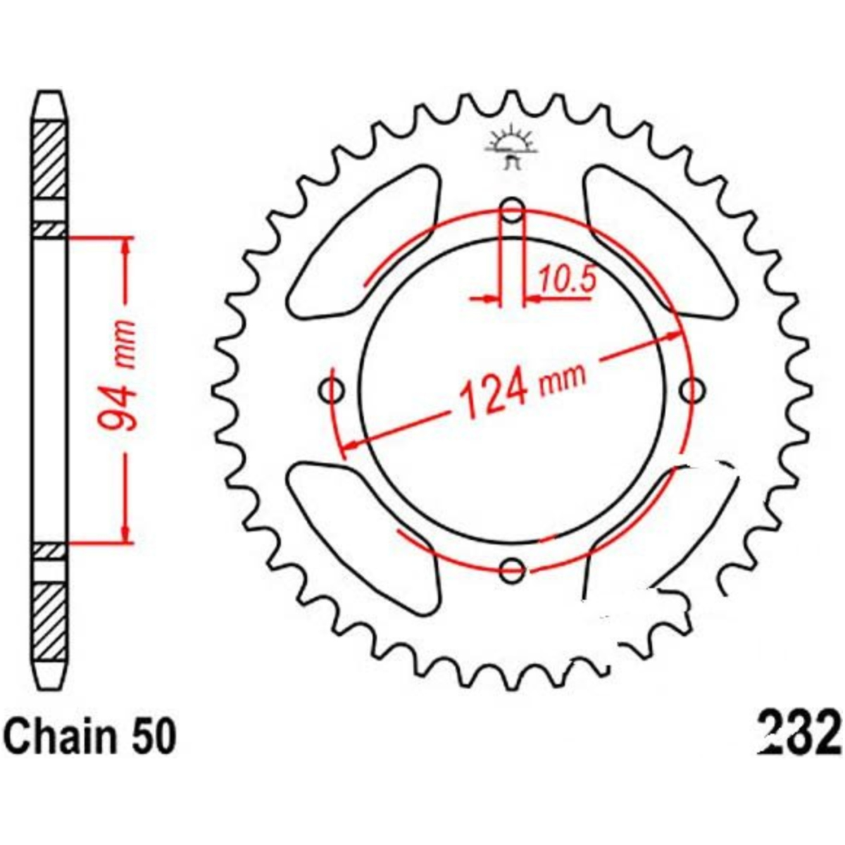 Jt jtr282.34 kettenblatt kettenrad 34z teilung 530 von JT