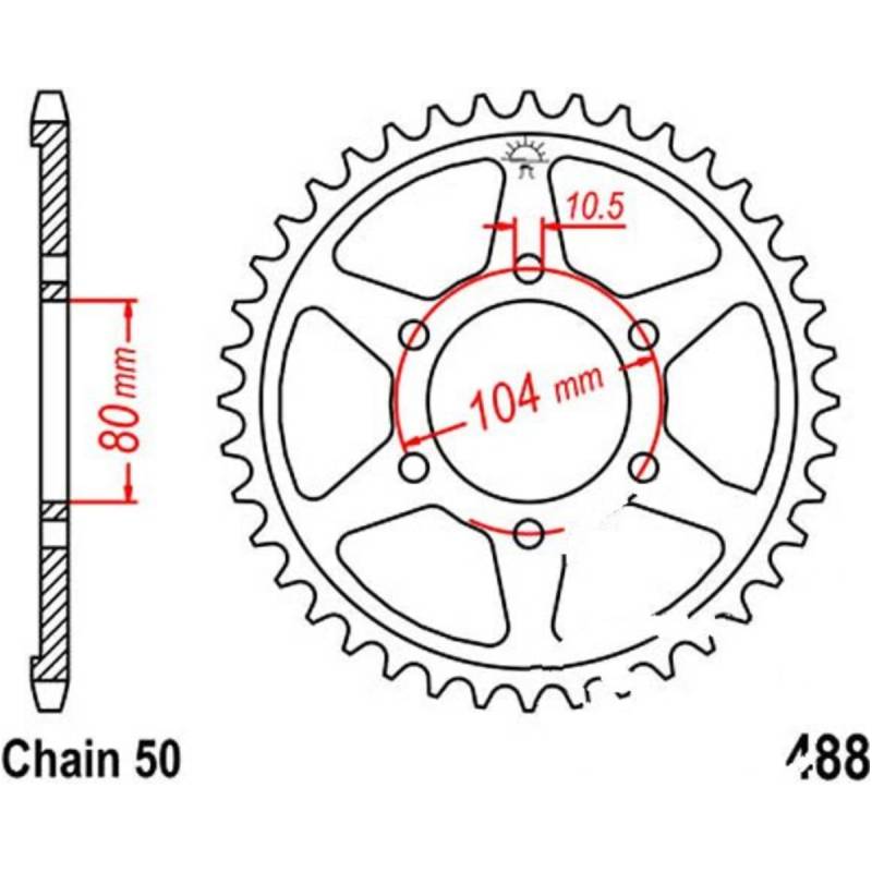 Jt jtr488.43 kettenblatt kettenrad 43z teilung 530 von JT