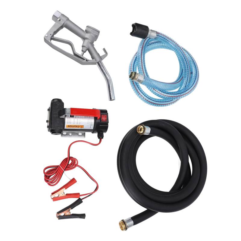 12 V 155W Elektrik Kraftstoffpumpe Kit Kraftstoffübertragung Pumpe mit 2m Einlassschlauch 4m Auslassschlauchdüse von JTLB